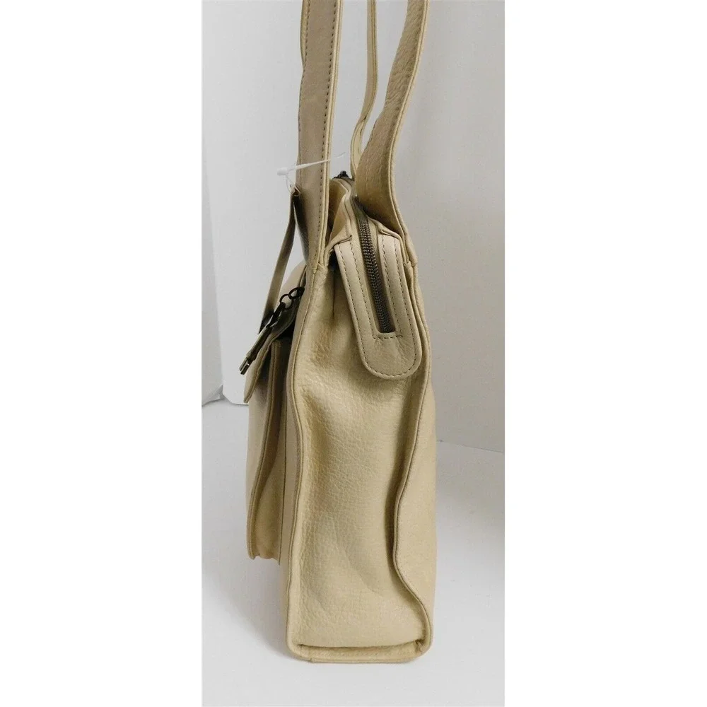 New‎ Fossil Beige Leather Cargo Large Hobo Bag